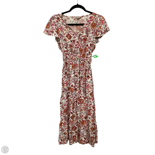 Dress Casual Short By Knox Rose In Floral Print, Size: Xs