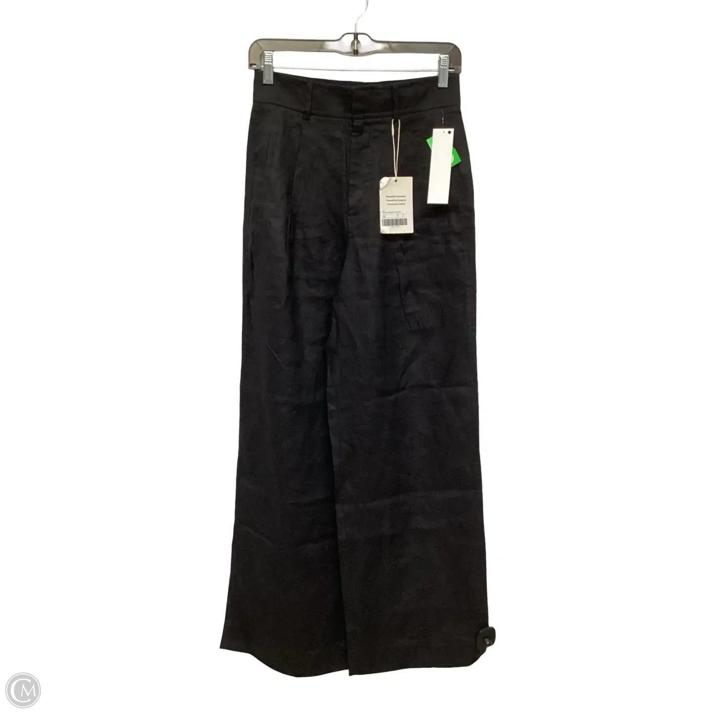 Designer Pants Linen By Everlane In Black, Size: 0