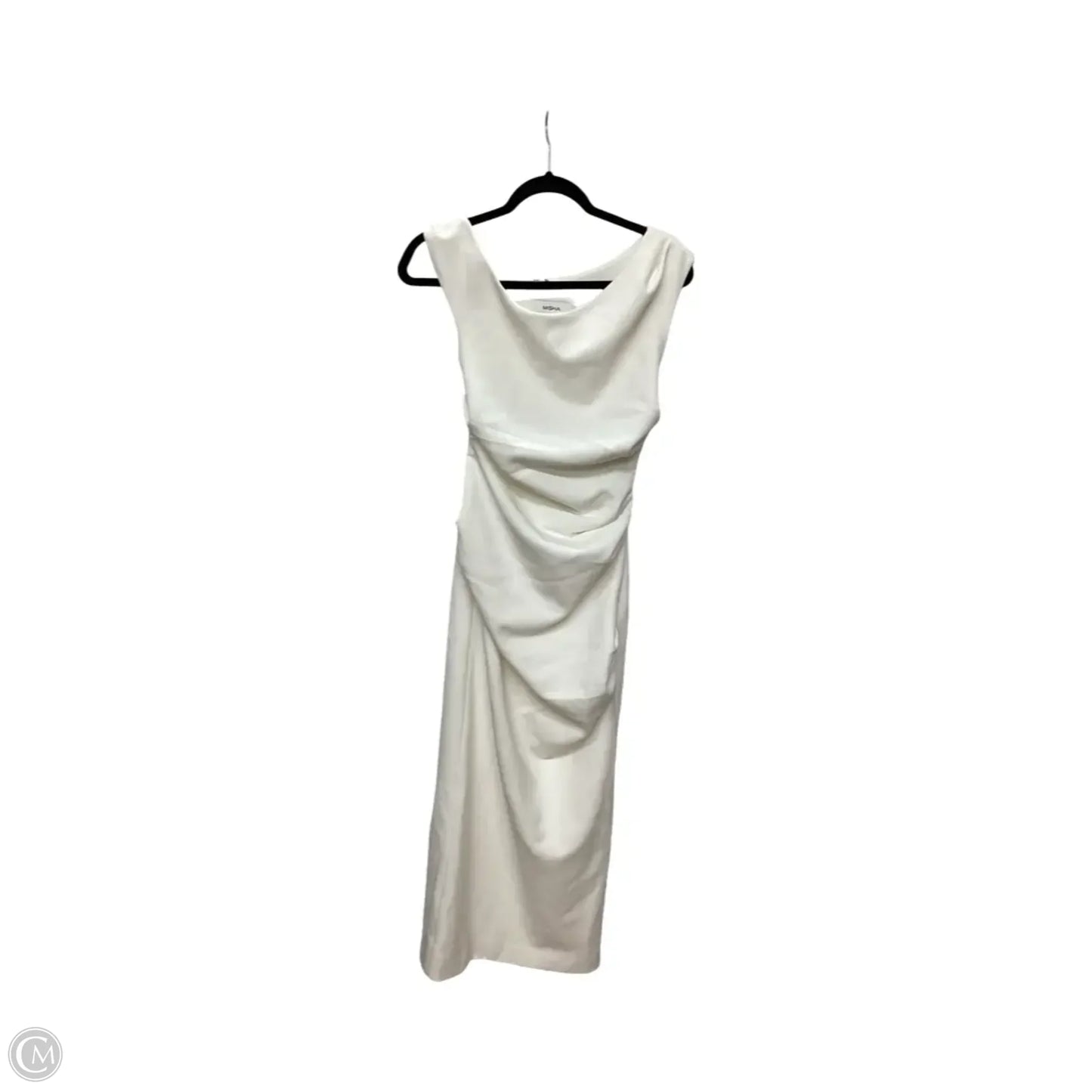Designer Dress Party Midi By Misha In White, Size: M