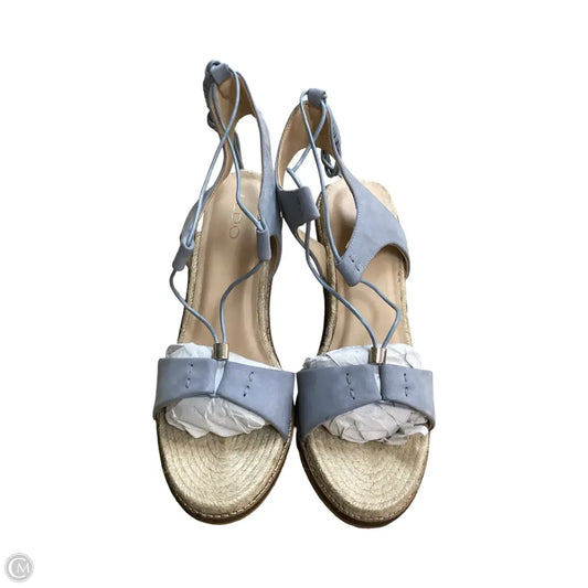 Sandals Heels Wedge By Aldo In Blue, Size: 10