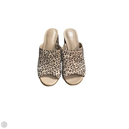 Sandals Heels Block By Gianni Bini In Animal Print, Size: 8.5