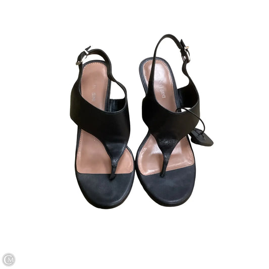 Sandals Heels Wedge By Gianni Bini In Black, Size: 8.5