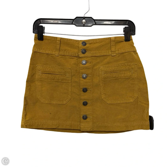 Skirt Mini & Short By Free People In Yellow, Size: 2