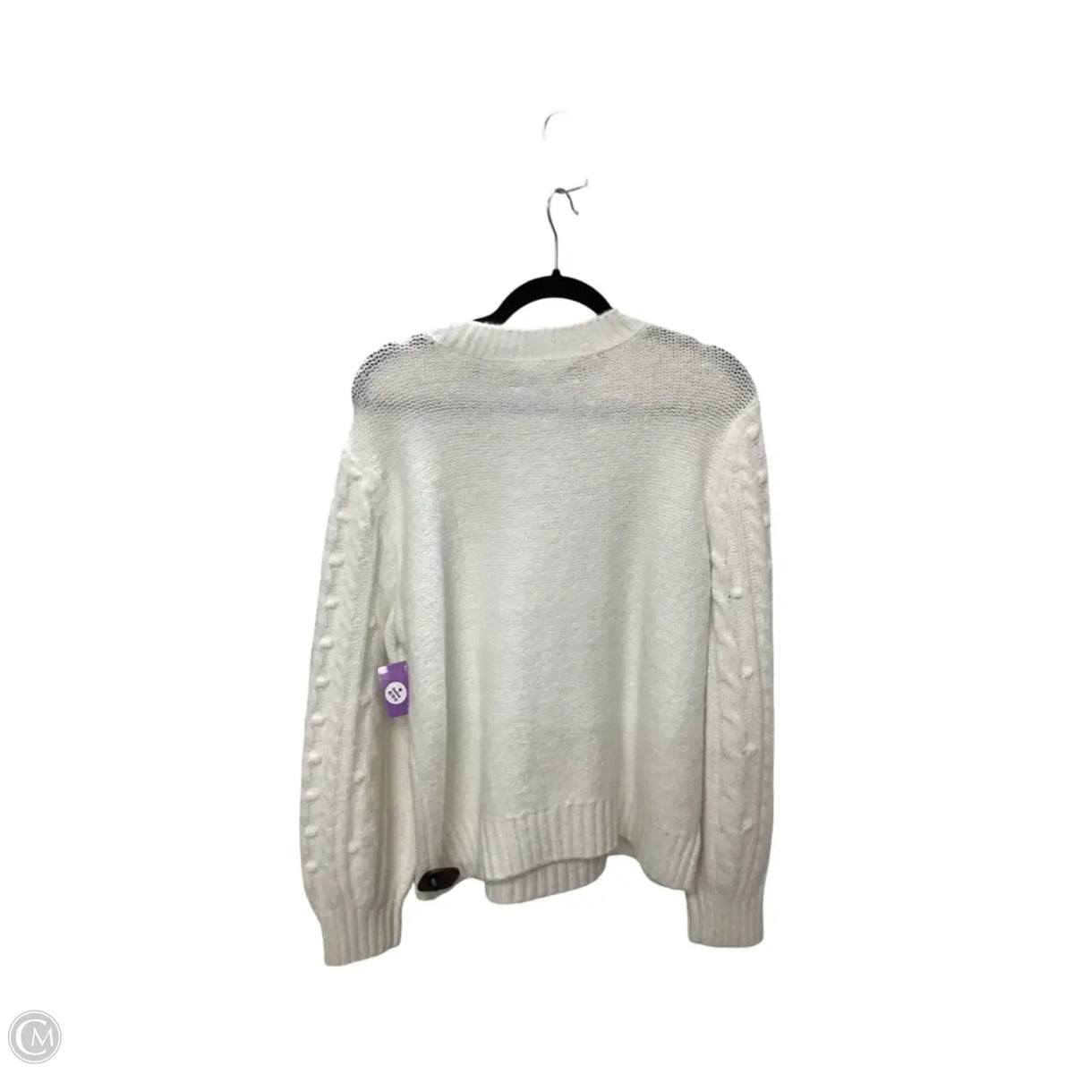 Sweater By Loft In White, Size: L