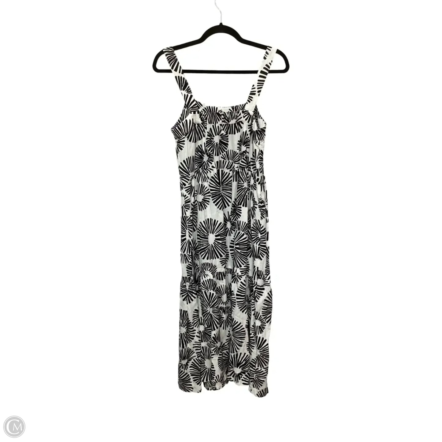 Dress Casual Midi By Loft In Black & White, Size: S