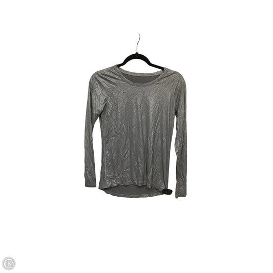 Athletic Top Long Sleeve Crewneck By Lululemon In Grey, Size: 2