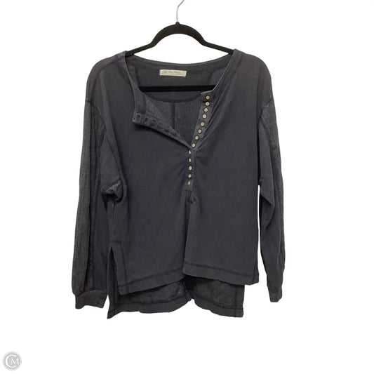 Blouse Long Sleeve By Free People In Grey, Size: Xs