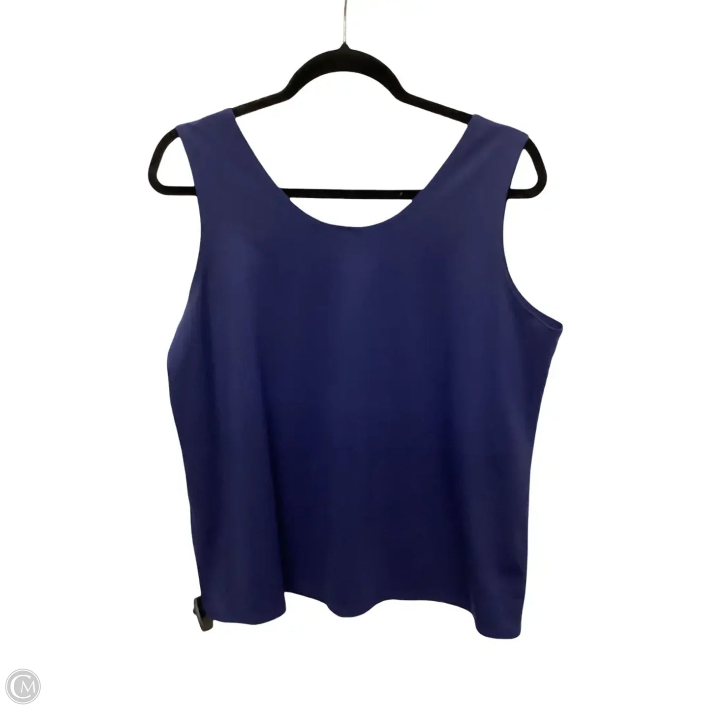 Blouse Sleeveless By Chicos In Navy, Size: Xl
