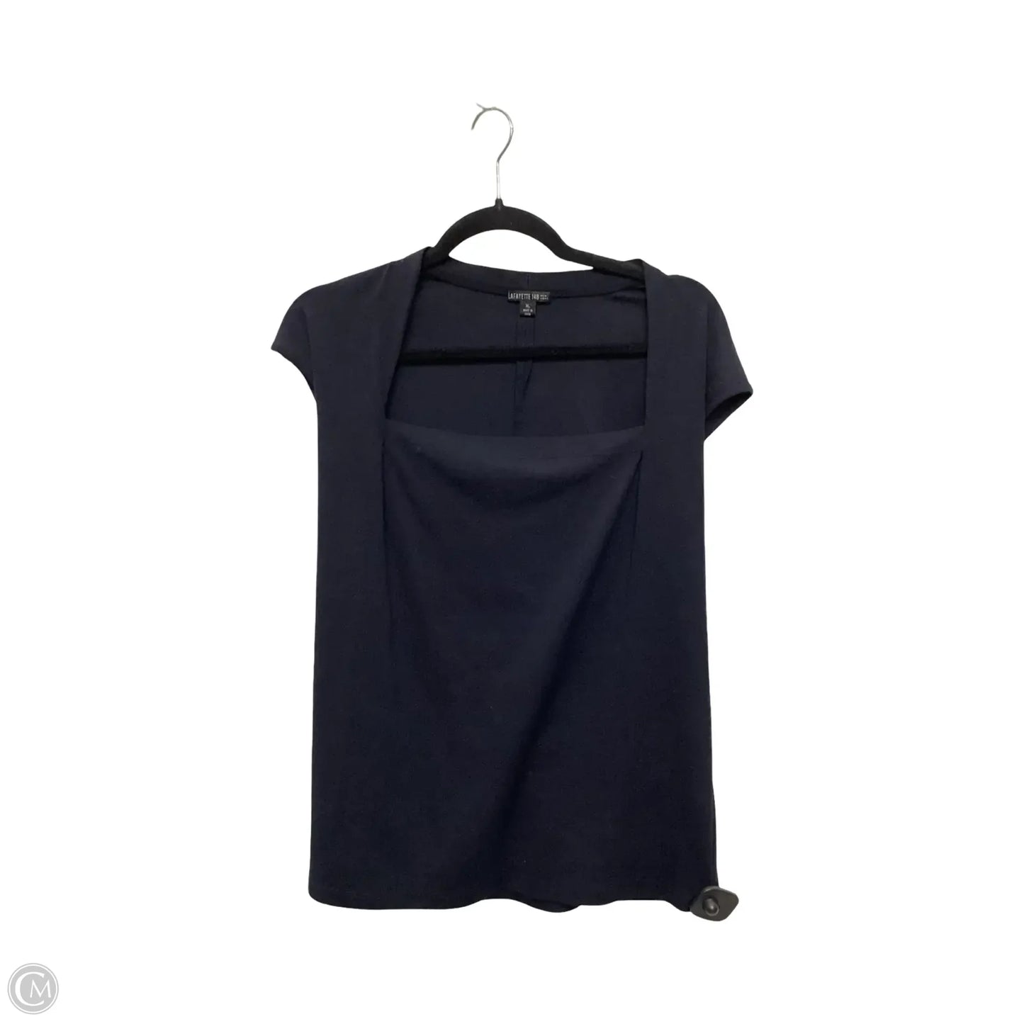 Top Sleeveless Designer By Lafayette 148 In Navy, Size: Xl