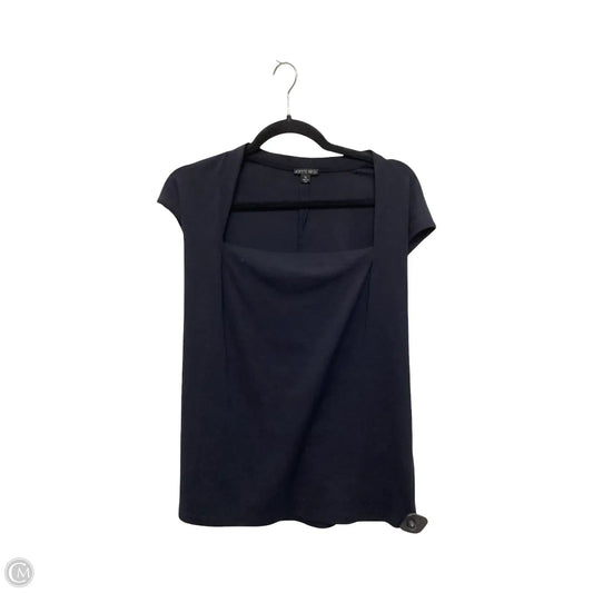 Top Sleeveless Designer By Lafayette 148 In Navy, Size: Xl
