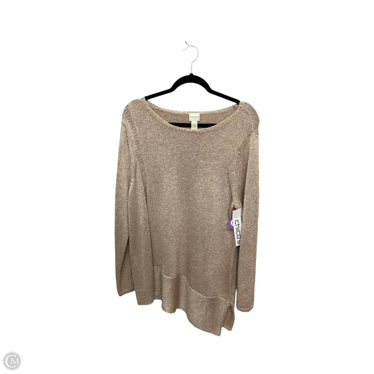 Sweater By Chicos In Gold, Size: Xl