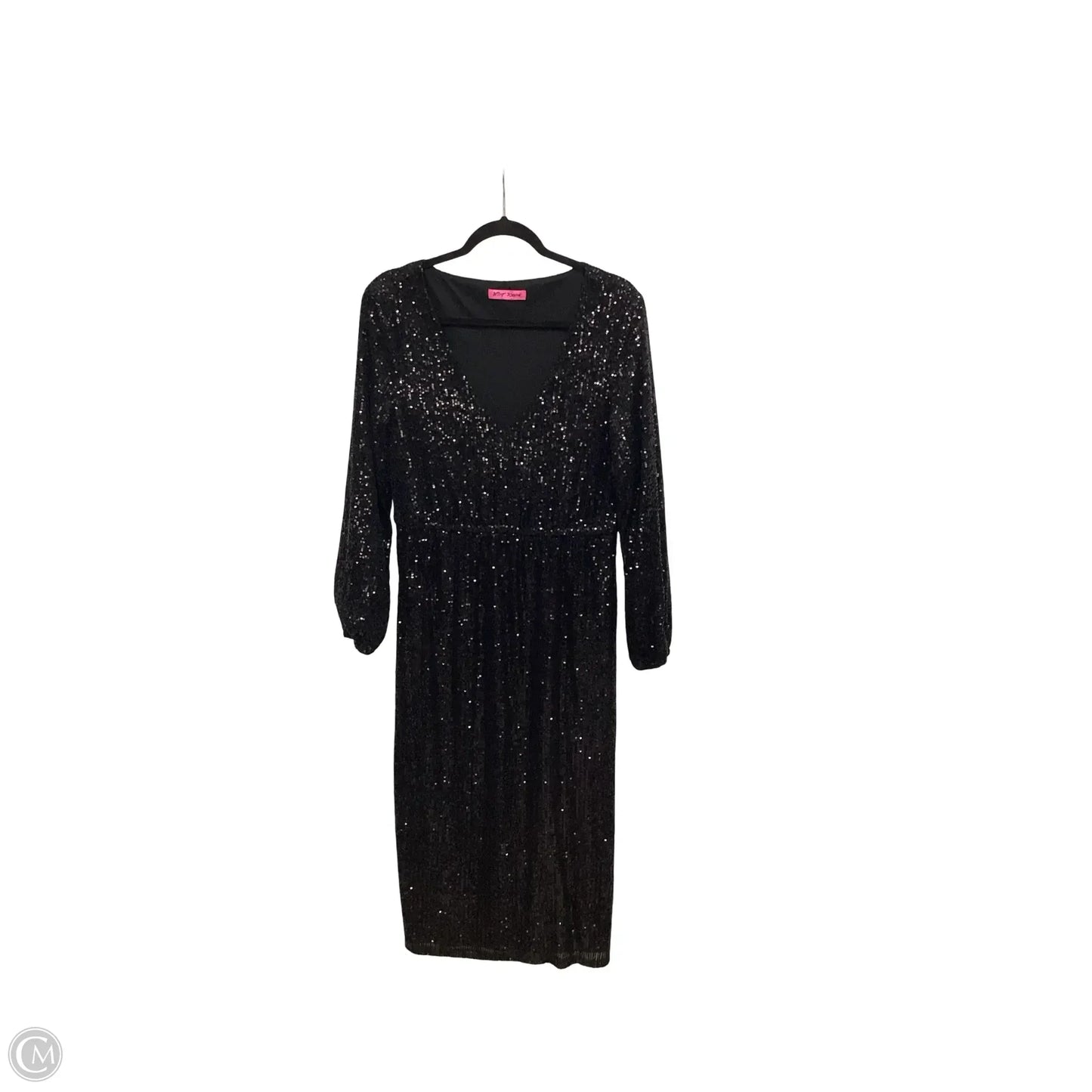 Dress Party Midi By Betsey Johnson In Black, Size: L