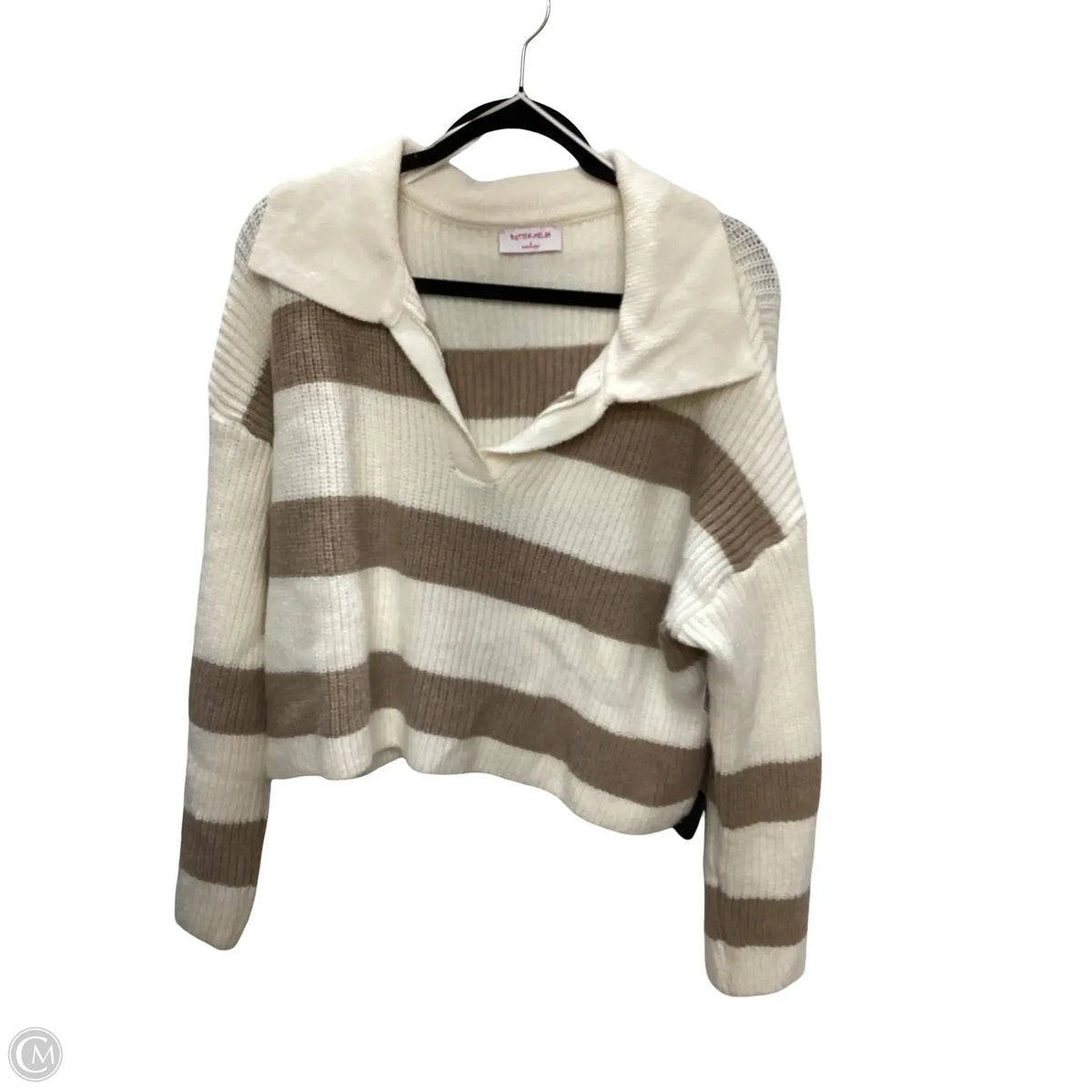 Sweater By Clothes Mentor In Striped Pattern, Size: S