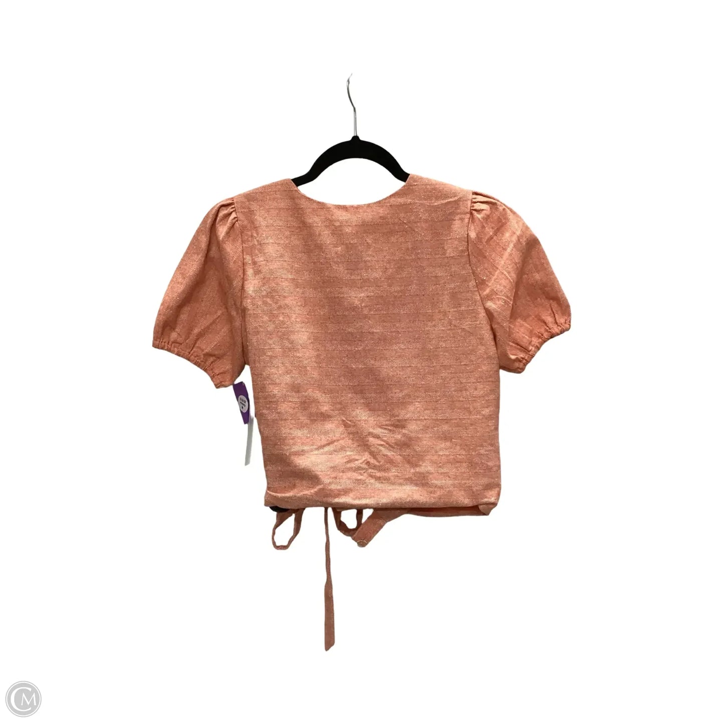 Designer Blouse Short Sleeve By Line & Dot In Orange, Size: S