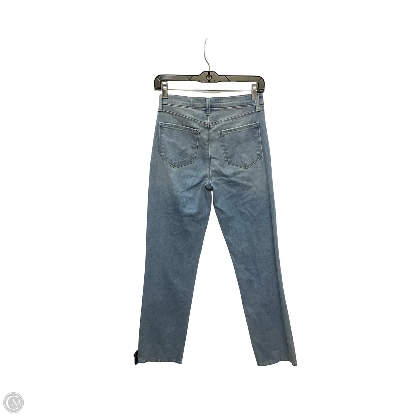 Designer Jeans Straight By L Agence In Blue Denim, Size: 2