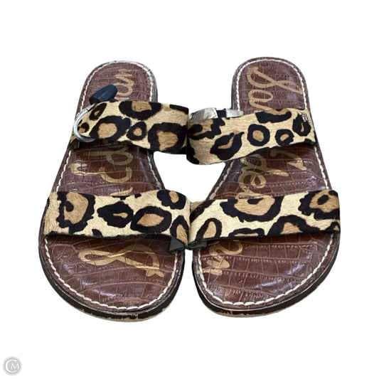 Sandals Flats By Sam Edelman In Animal Print, Size: 7
