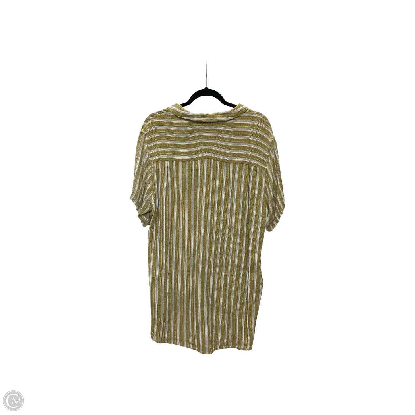 Blouse Short Sleeve By Rollas In Striped Pattern, Size: L