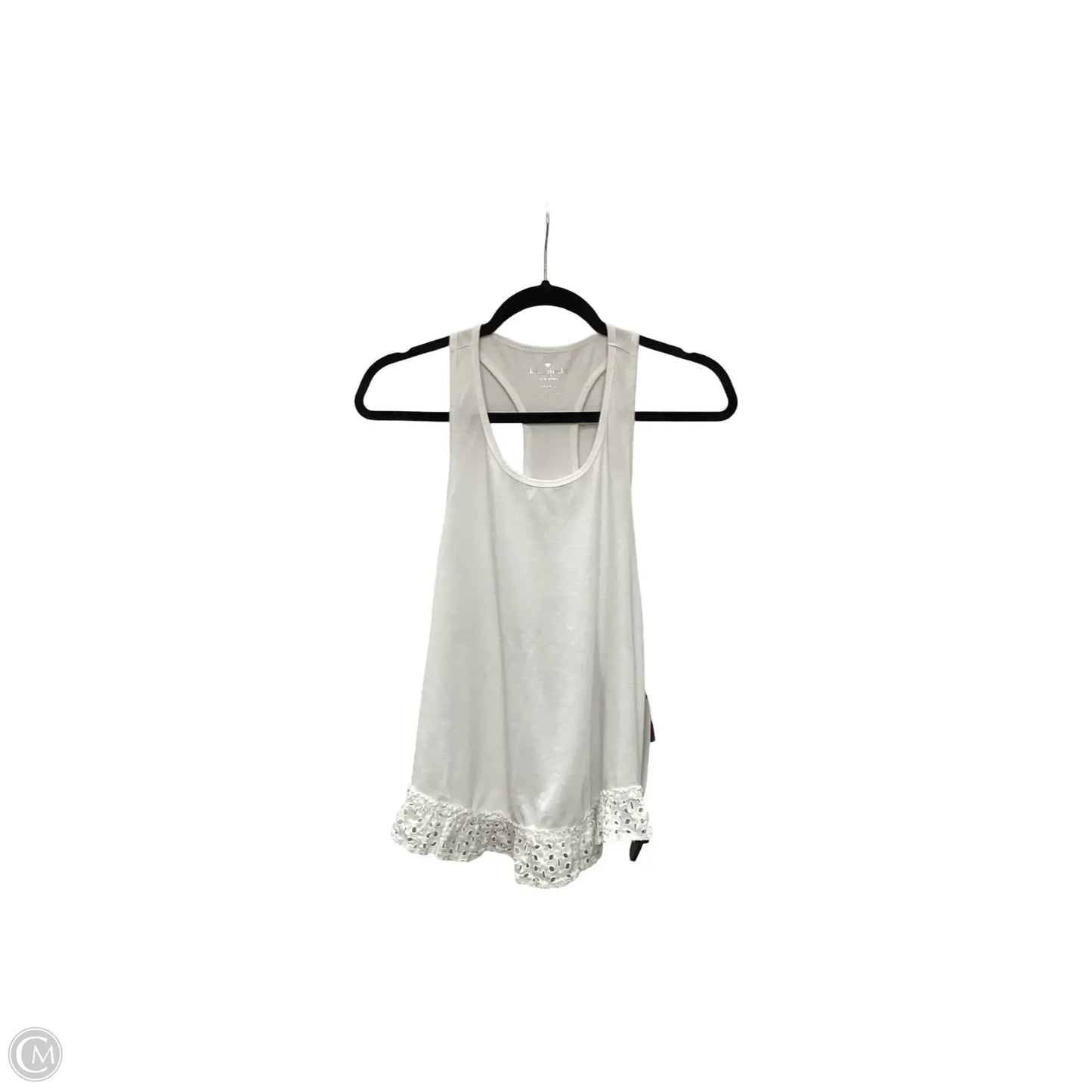Designer Top Sleeveless Designer By Kate Spade In White, Size: L