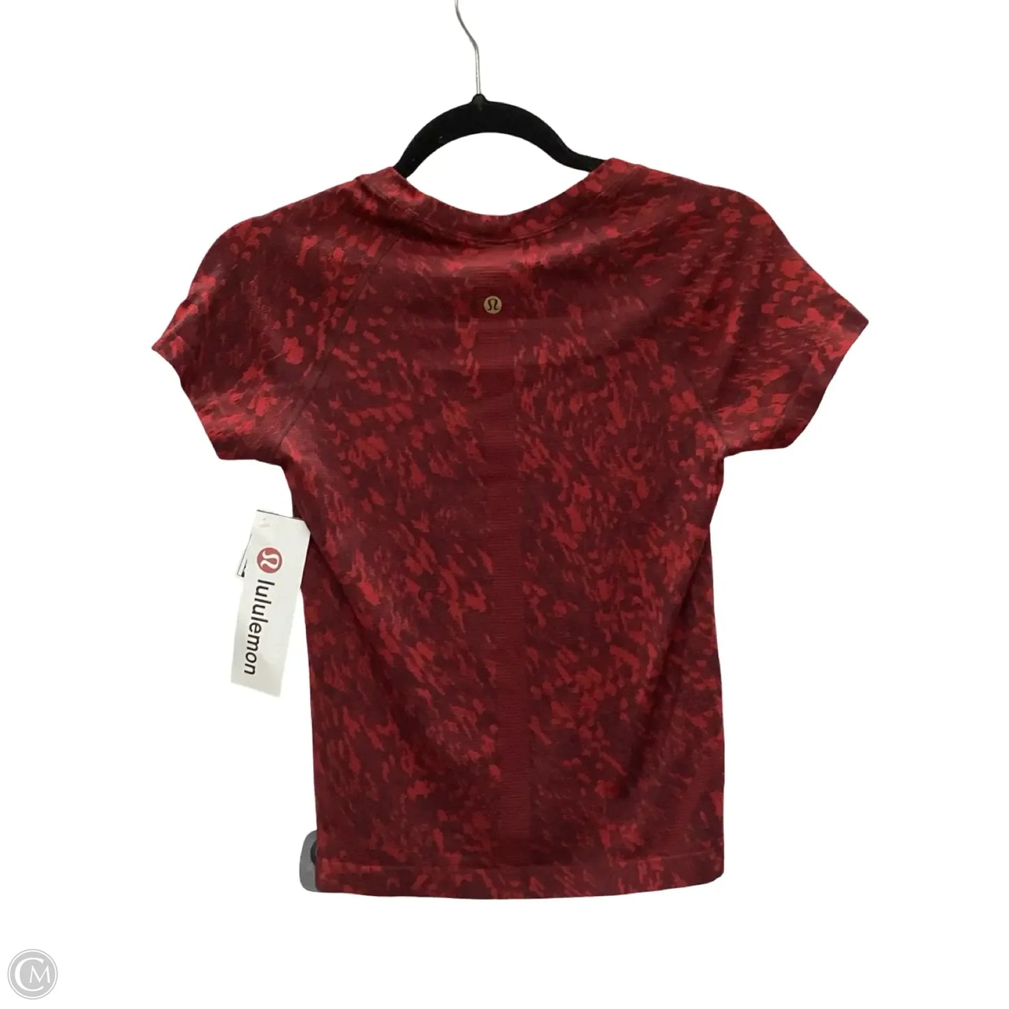 Athletic Top Short Sleeve By Lululemon In Red, Size: 6
