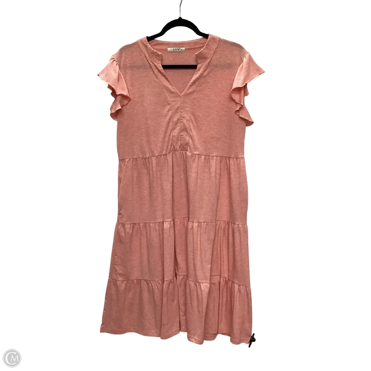 Dress Casual Midi By Clothes Mentor In Peach, Size: L