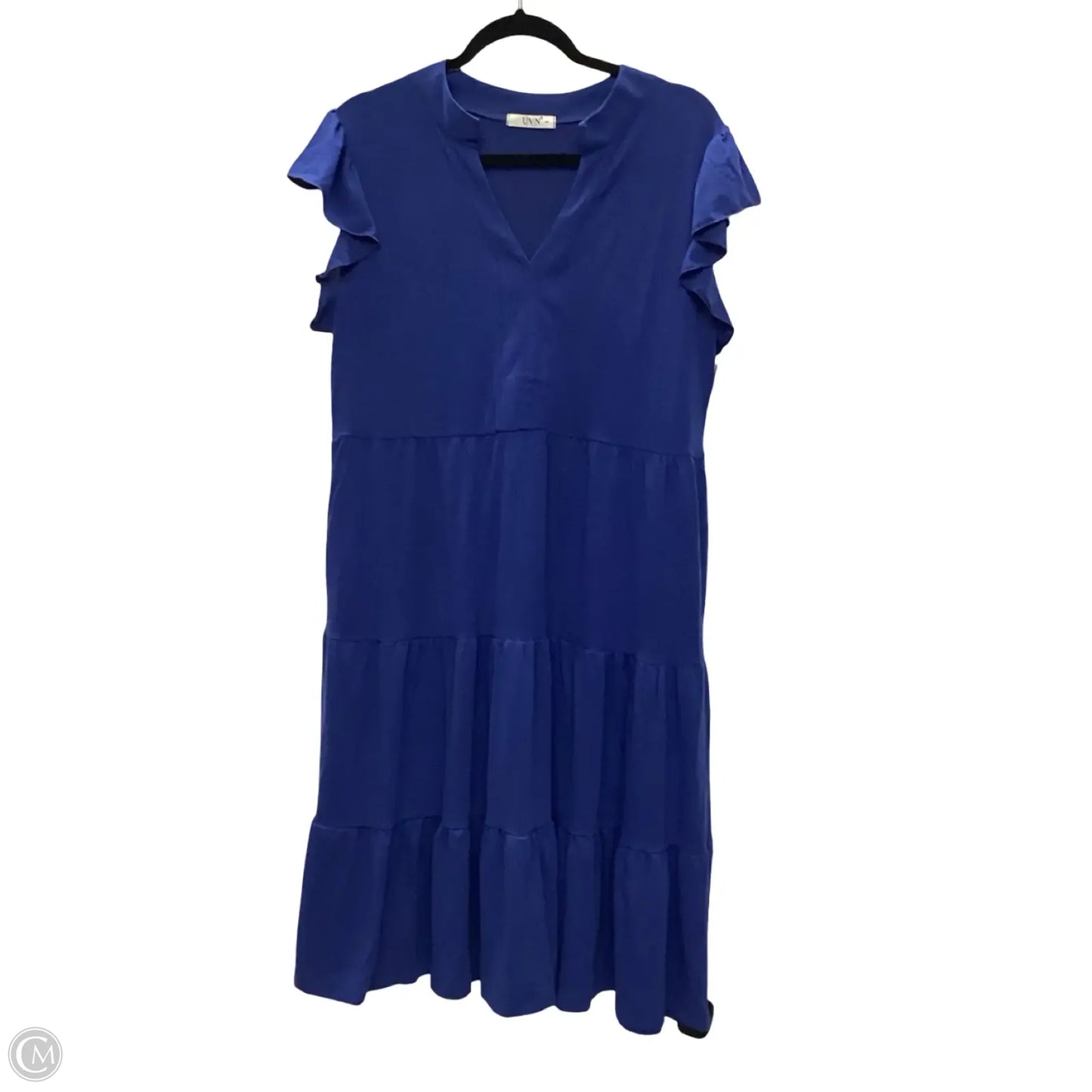 Dress Casual Midi By Clothes Mentor In Blue, Size: L