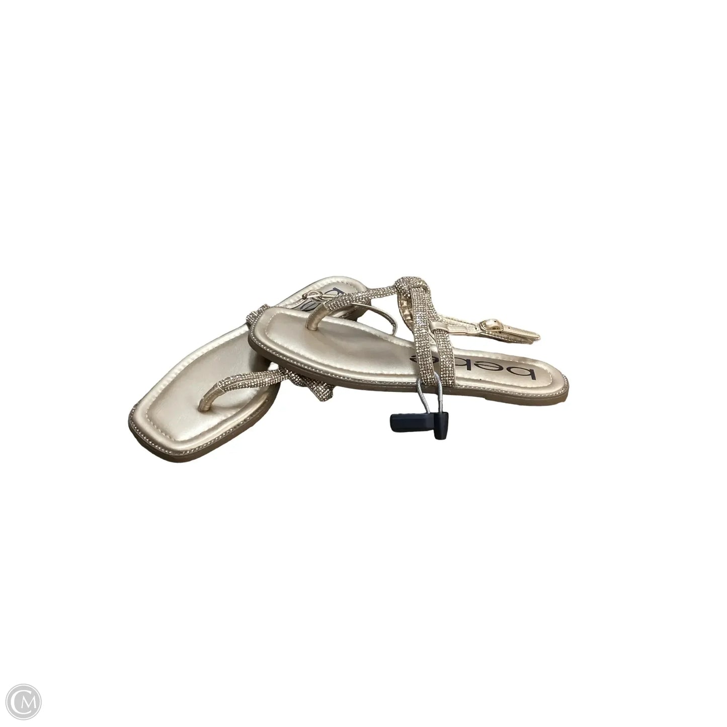 Sandals Flats By Bebe In Gold, Size: 9