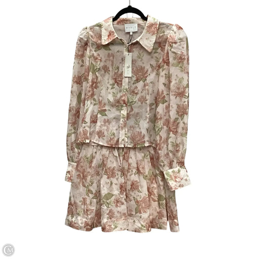 Designer Skirt Set 2pc By Mable In Floral Print, Size: L