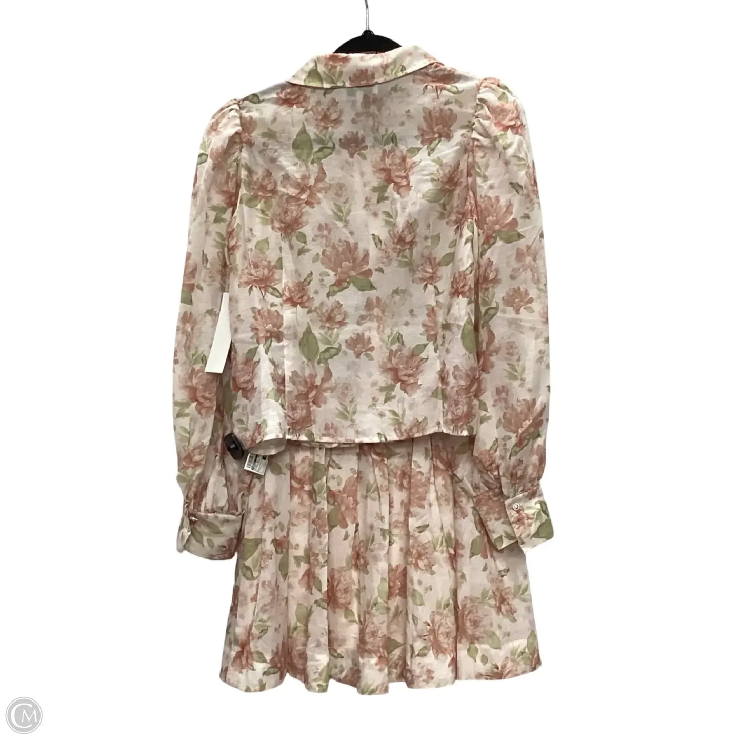 Designer Skirt Set 2pc By Mable In Floral Print, Size: L