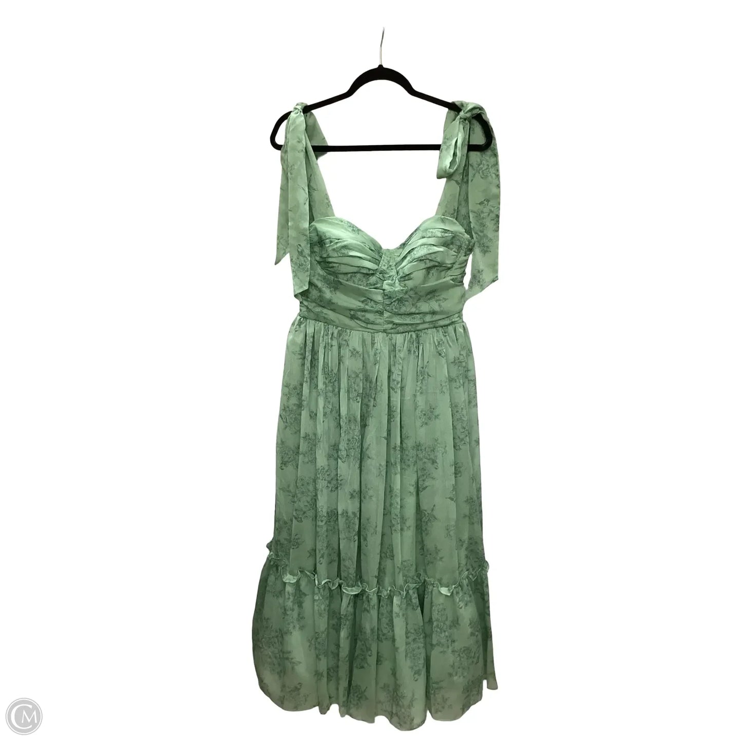 Dress Casual Midi By Clothes Mentor In Green, Size: 14