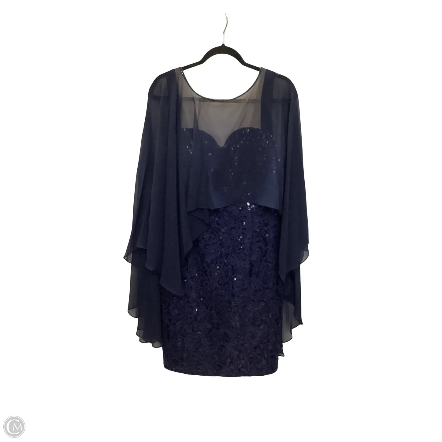 Dress Party Short By Clothes Mentor In Navy, Size: 14