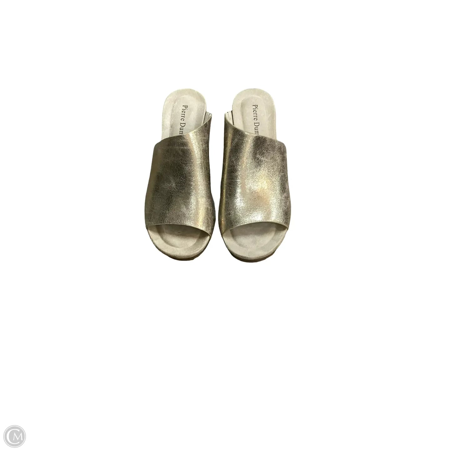 Sandals Heels Block By Pierre Dumas In Gold, Size: 7