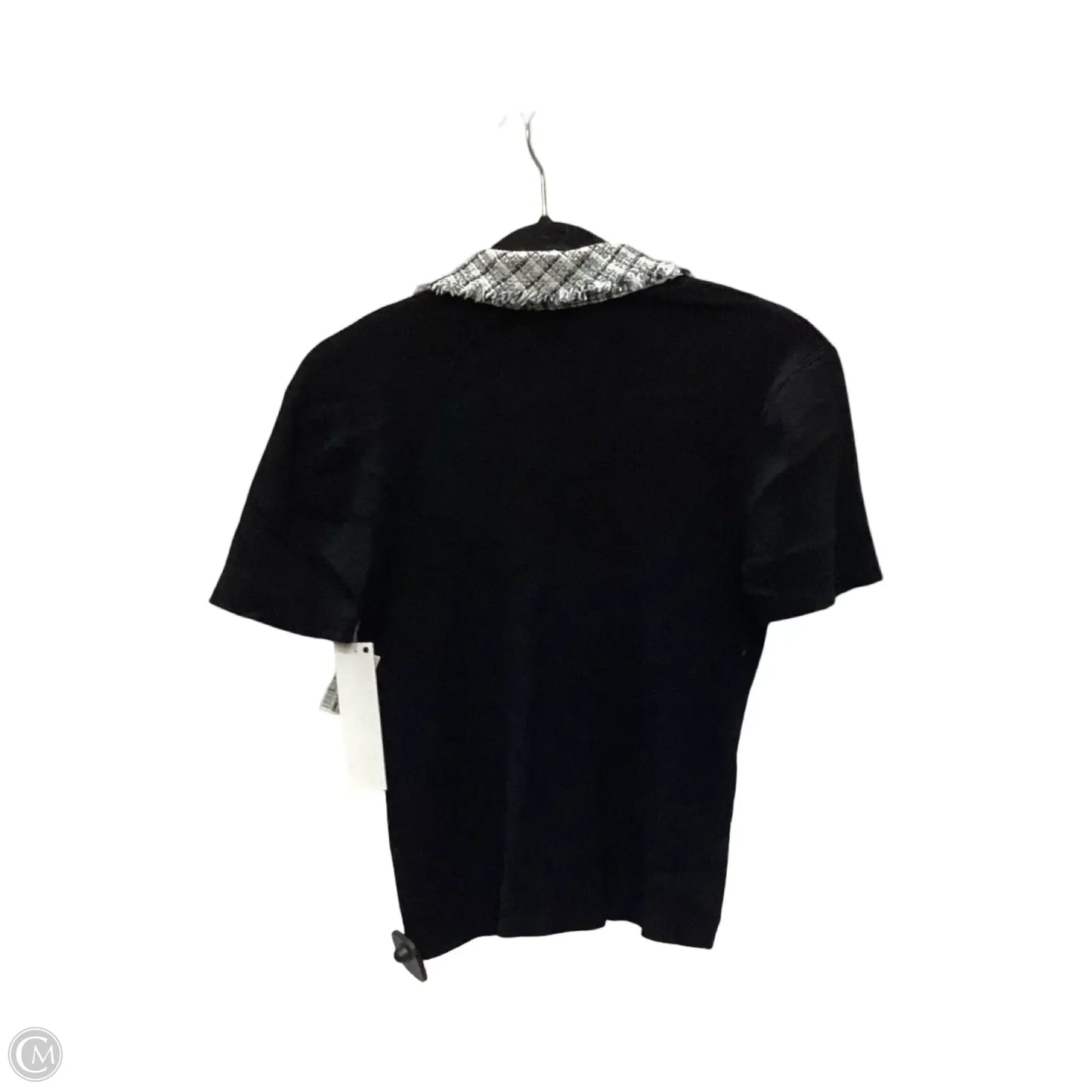 Blouse Short Sleeve By Laundry by Shelli Segal In Black, Size: S