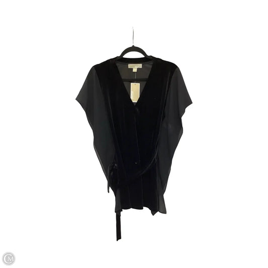 Blouse Short Sleeve By Michael By Michael Kors In Black, Size: S