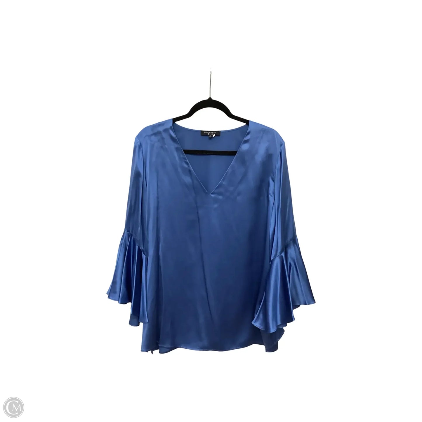 Blouse Designer By Lafayette 148 In Blue, Size: Xl
