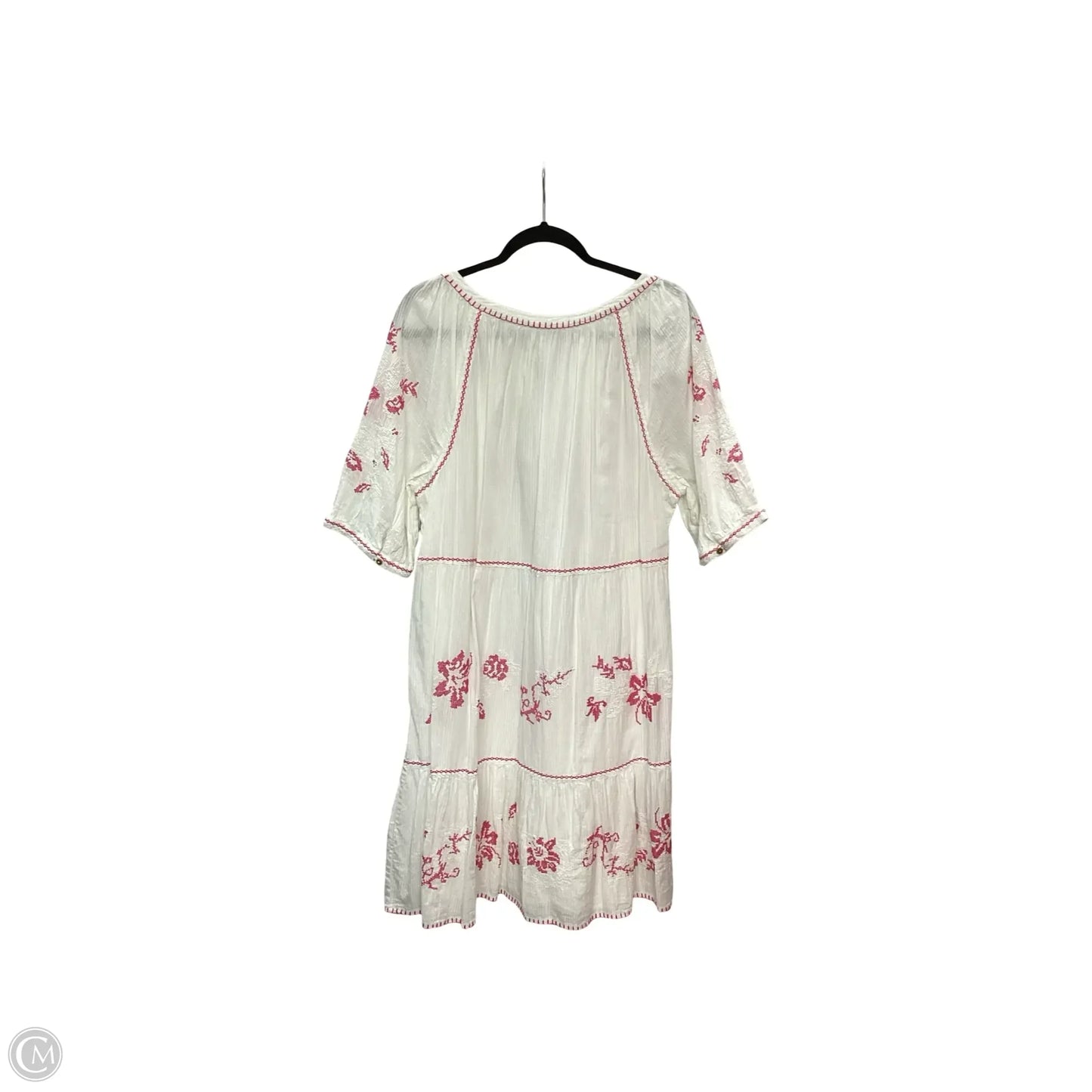Designer Dress Casual Short By John Mark In White, Size: Xl