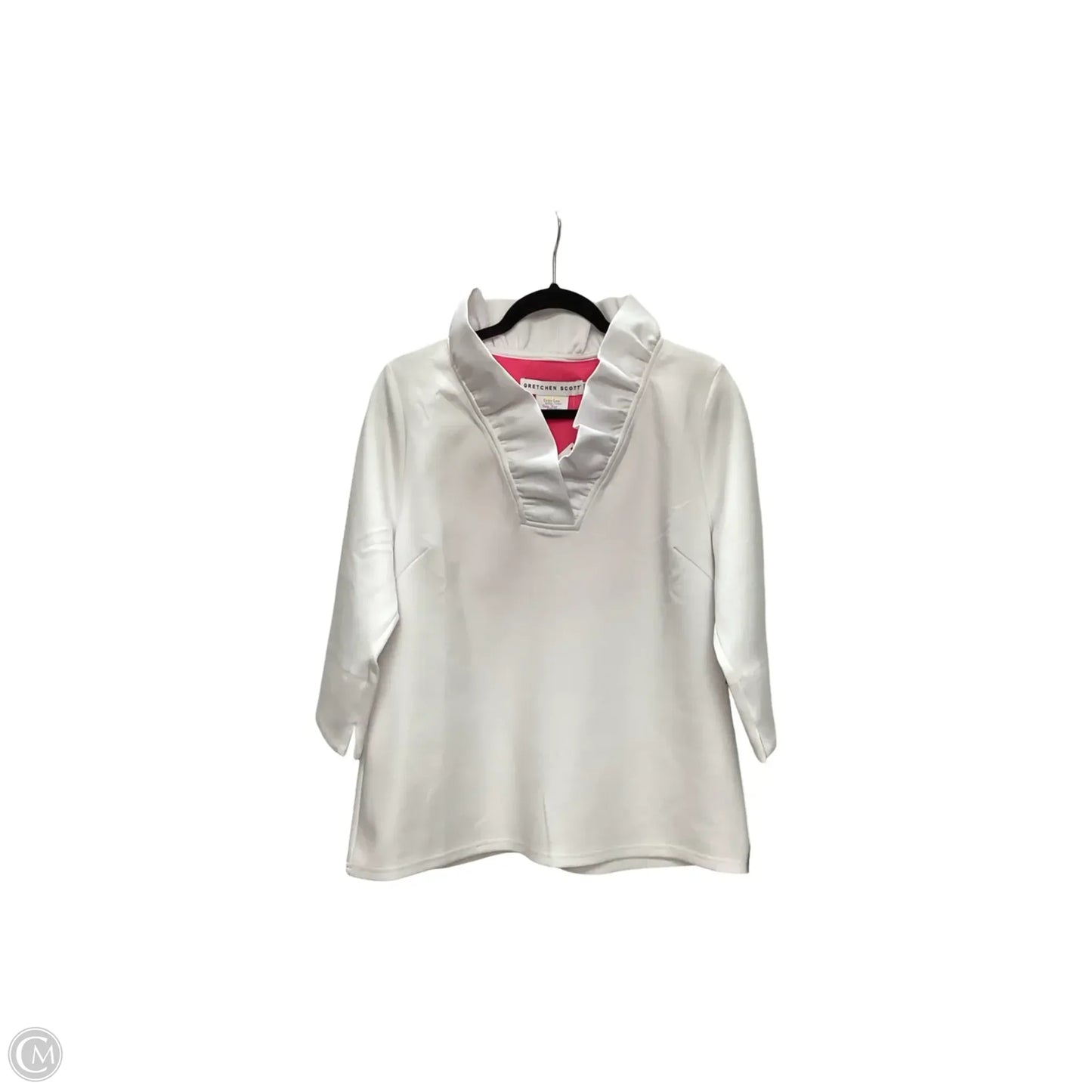 Blouse 3/4 Sleeve By Gretchen Scott In White, Size: L