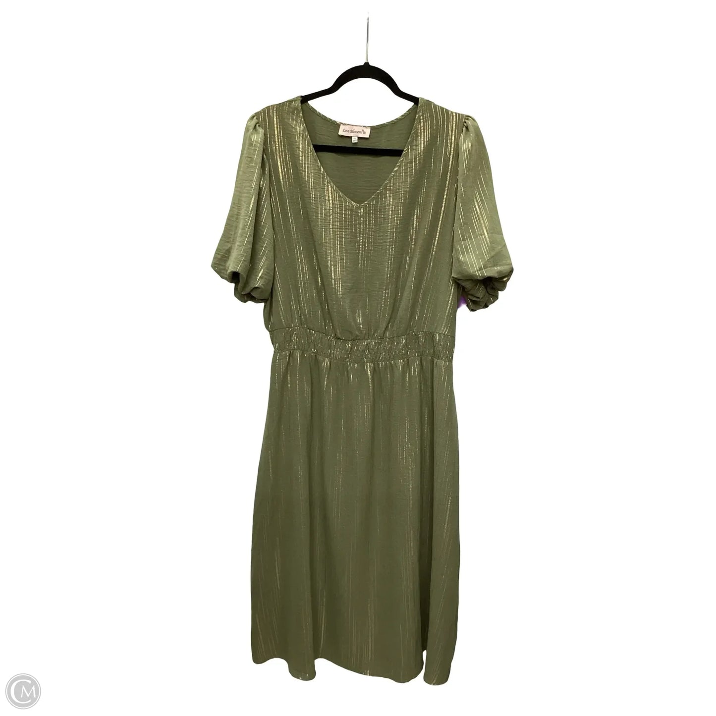 Dress Casual Midi By Clothes Mentor In Green, Size: 1x