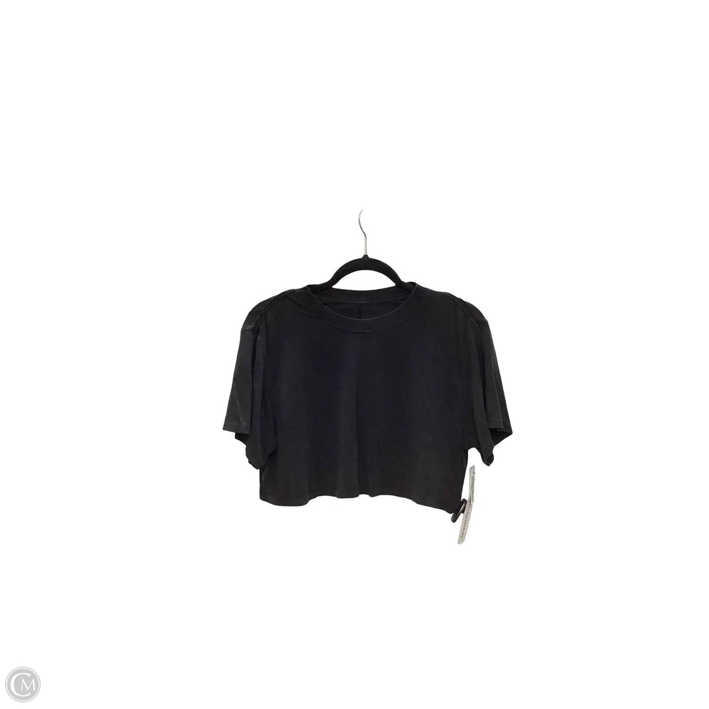 Athletic Top Short Sleeve By Lululemon In Black, Size: 4