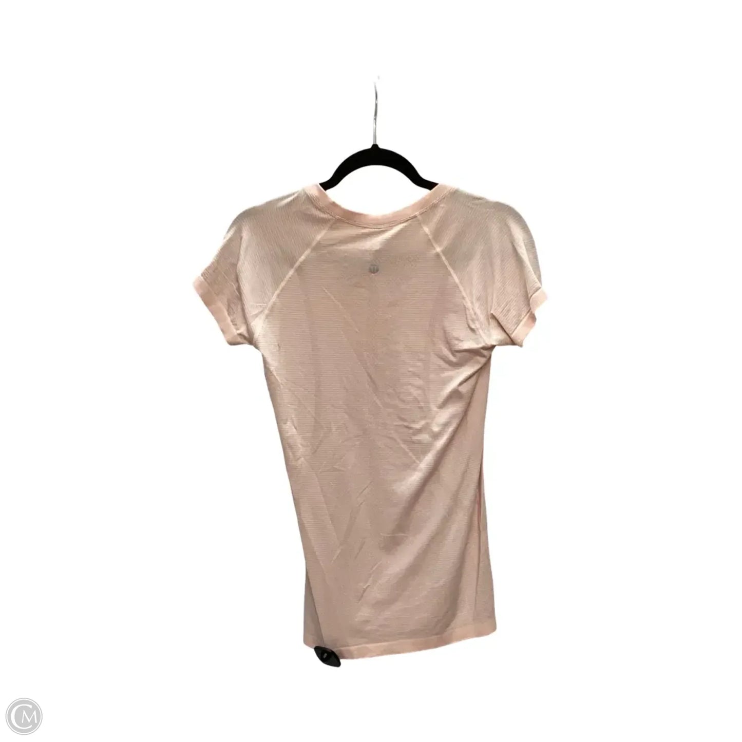 Athletic Top Short Sleeve By Lululemon In Pink, Size: 8