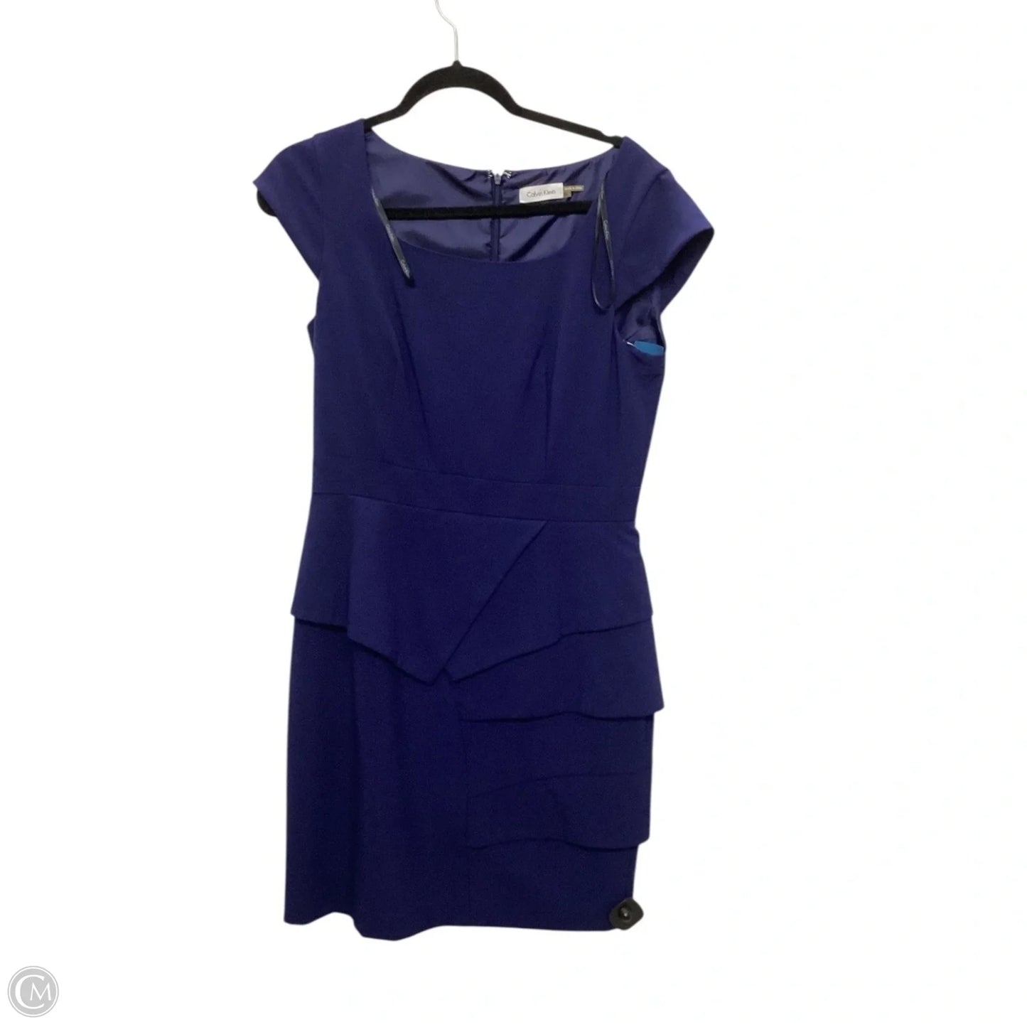 Dress Work By Calvin Klein In Blue, Size: 10