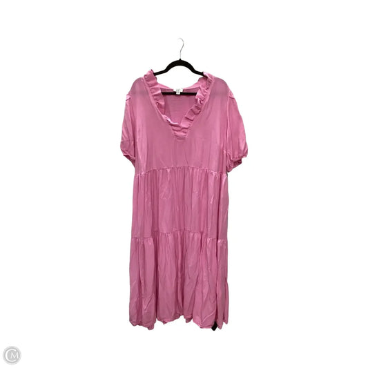 Dress Casual Maxi By Crown And Ivy In Pink, Size: 3x