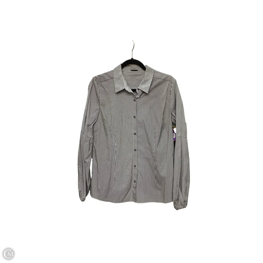 Blouse Long Sleeve By Elie Tahari In Striped Pattern, Size: L