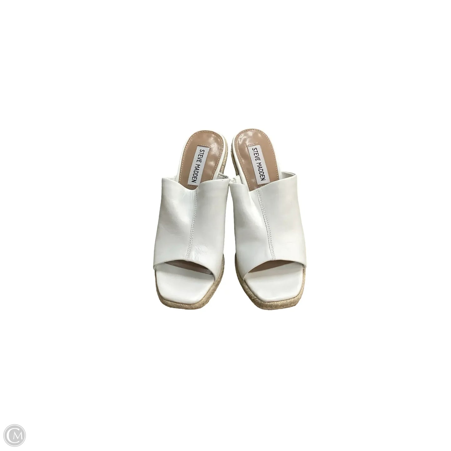 Sandals Heels Wedge By Steve Madden In White, Size: 7