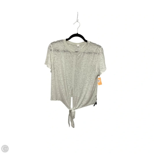 Athletic Top Short Sleeve By Lululemon In White, Size: 8