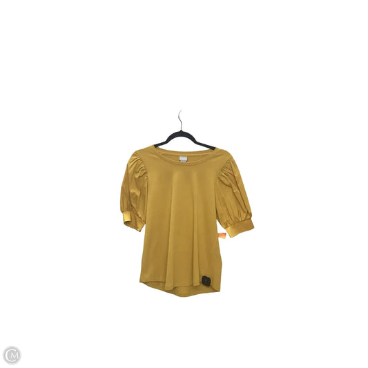 Top Short Sleeve By Chicos In Yellow, Size: 4