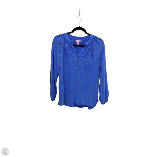 Blouse Designer By Lilly Pulitzer In Blue, Size: S