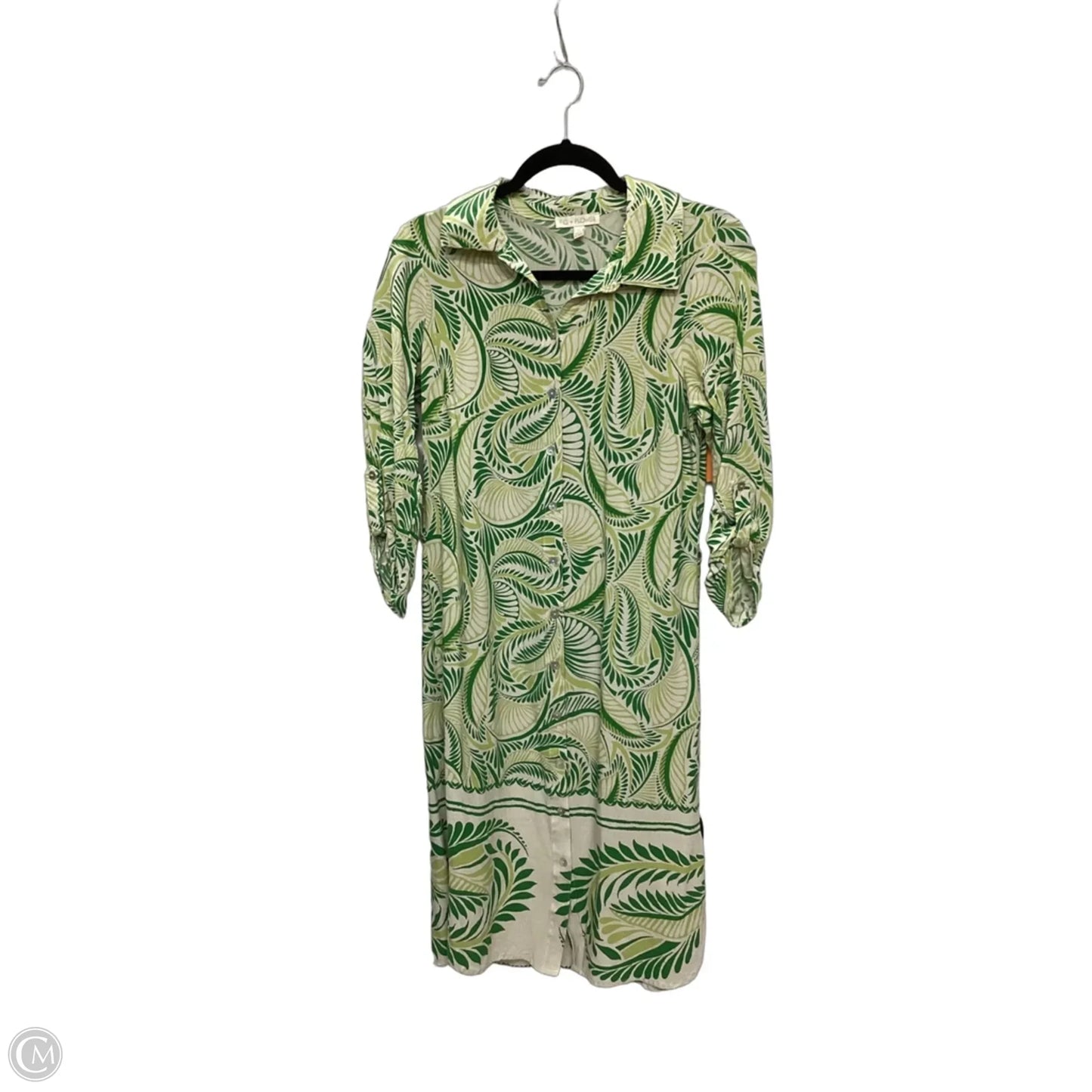 Dress Casual Midi By Figuero & Flower In Green, Size: M