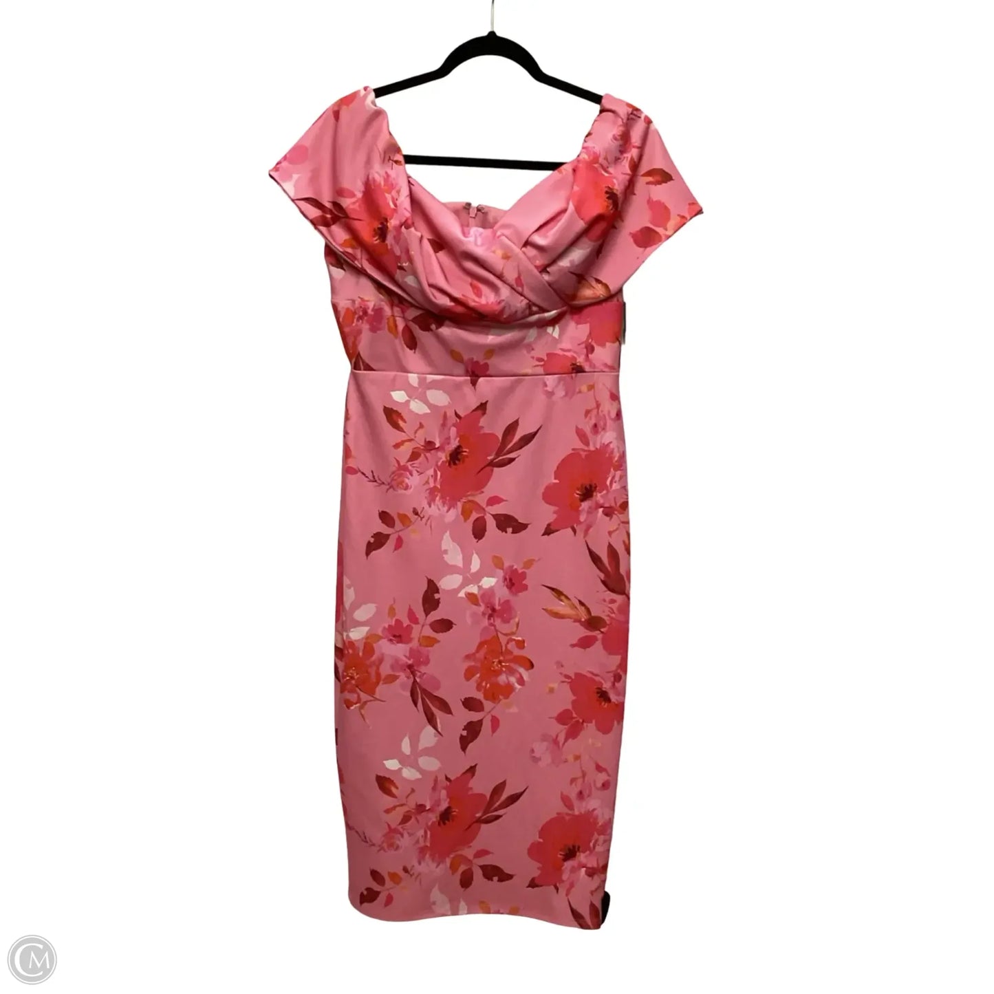 Dress Party Midi By Clothes Mentor In Pink, Size: 16