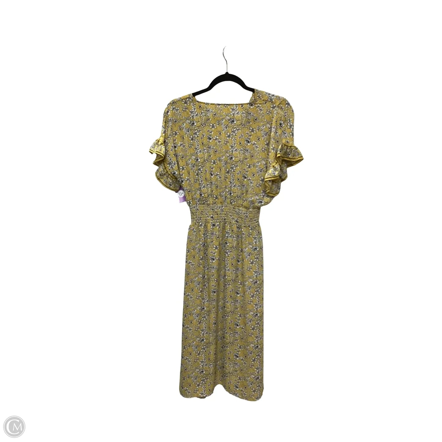 Dress Casual Midi By Max Studio In Yellow, Size: M