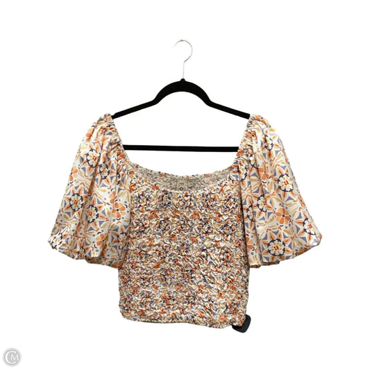 Blouse Short Sleeve By Dolan Left Coast In Multi-colored, Size: M
